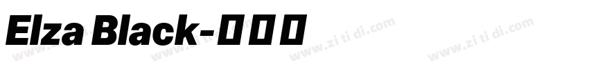 Elza Black字体转换
